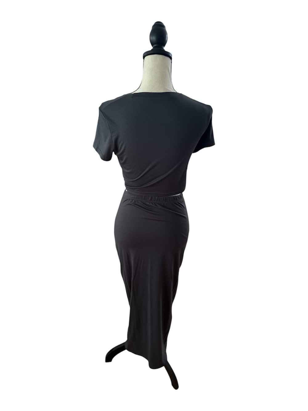 SHEIN Black Maxi Skirt with Elastic Waist - Picture 2 of 2